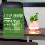 Wholesale Music Flowerpot LED Light Portable Bluetooth Power Speaker K3 (White)